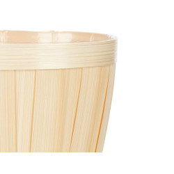 CUBRE MACETAS REDONDO BAMBU 15CM