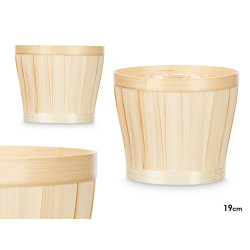 CACHE-POT ROND EN BAMBOU 19CM
