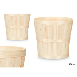 VASO DECORATIVO REDONDO BAMBU 25CM