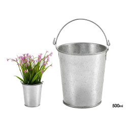 SMALL BUCKET WITH HANDLE ZINC