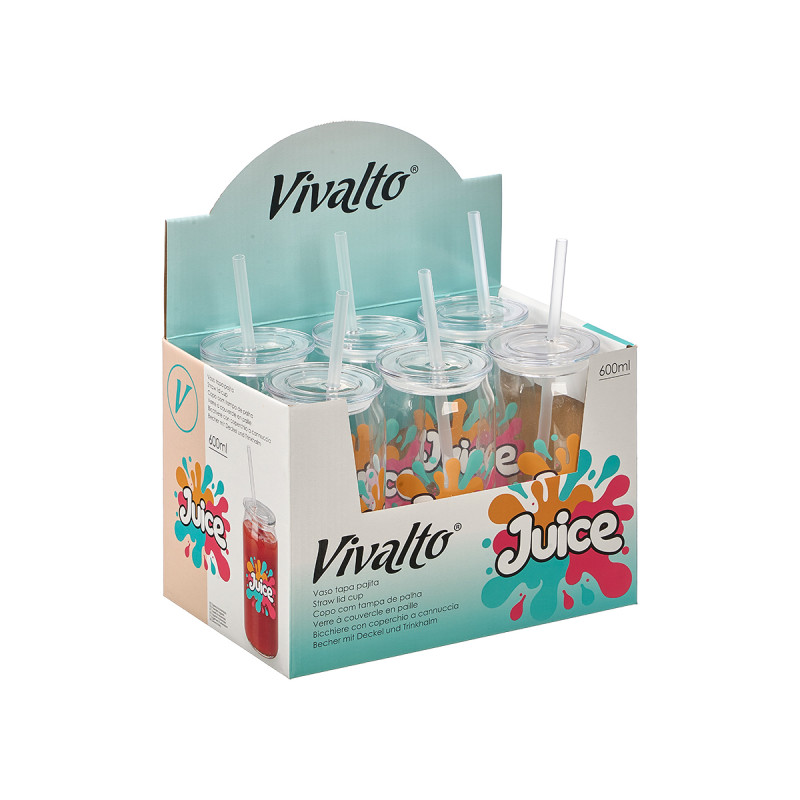 VASO TAPA PAJITA CRISTAL JUICE 620ML
