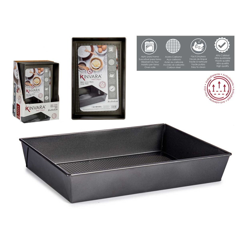 MOLDE RECTANGULAR METAL 36CM