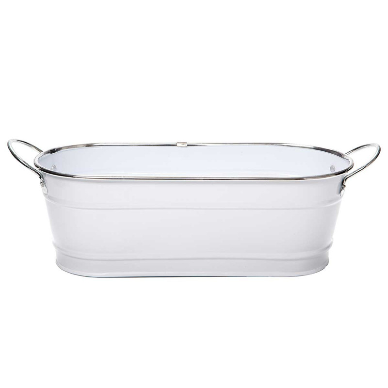 JARDINERA 2 ASAS BLANCO FILO PLATA