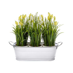 JARDINERA 2 ASAS BLANCO FILO PLATA