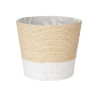 MACETERO CUERDA 18X16CM BLANCO NATURAL