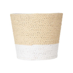 18X16CM NATURAL WHITE ROPE FLOWER POT 