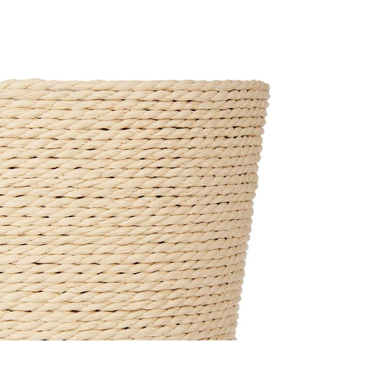 POT DE FLEURS CORDE 18X16CM BLANC NATUREL 
