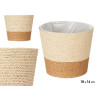 18X16CM NATURAL BROWN ROPE FLOWER POT 
