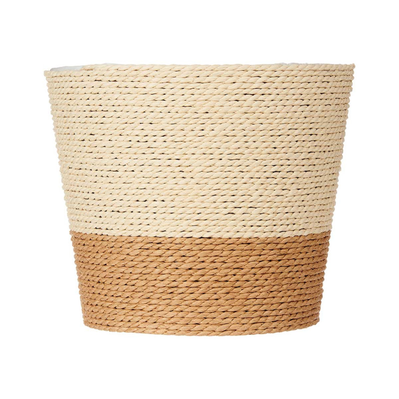 18X16CM NATURAL BROWN ROPE FLOWER POT 