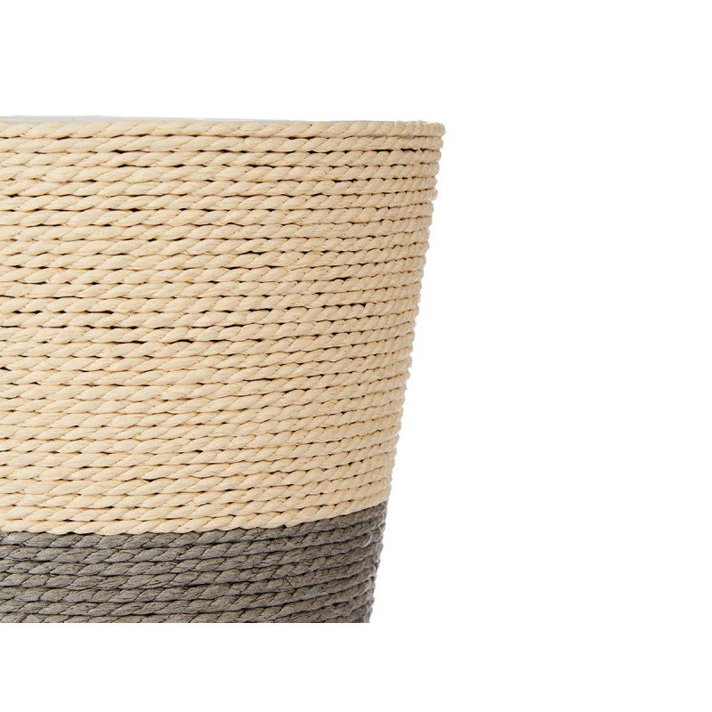 POT DE FLEURS CORDE 18X16CM GRIS NATUREL 