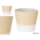 POT DE FLEURS CORDE 15X14CM BLANC NATUREL 
