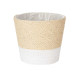 POT DE FLEURS CORDE 15X14CM BLANC NATUREL 