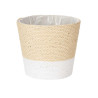 VASO CORDA 15X14CM BRANCO NATURAL 