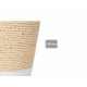 POT DE FLEURS CORDE 15X14CM BLANC NATUREL 