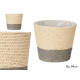 POT DE FLEURS CORDE 15X14CM GRIS NATUREL 