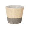 15X14CM GREY NATURAL ROPE FLOWER POT 