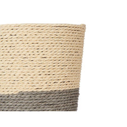 POT DE FLEURS CORDE 15X14CM GRIS NATUREL 