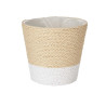 12,5X12CM NATURAL WHITE ROPE FLOWER POT 