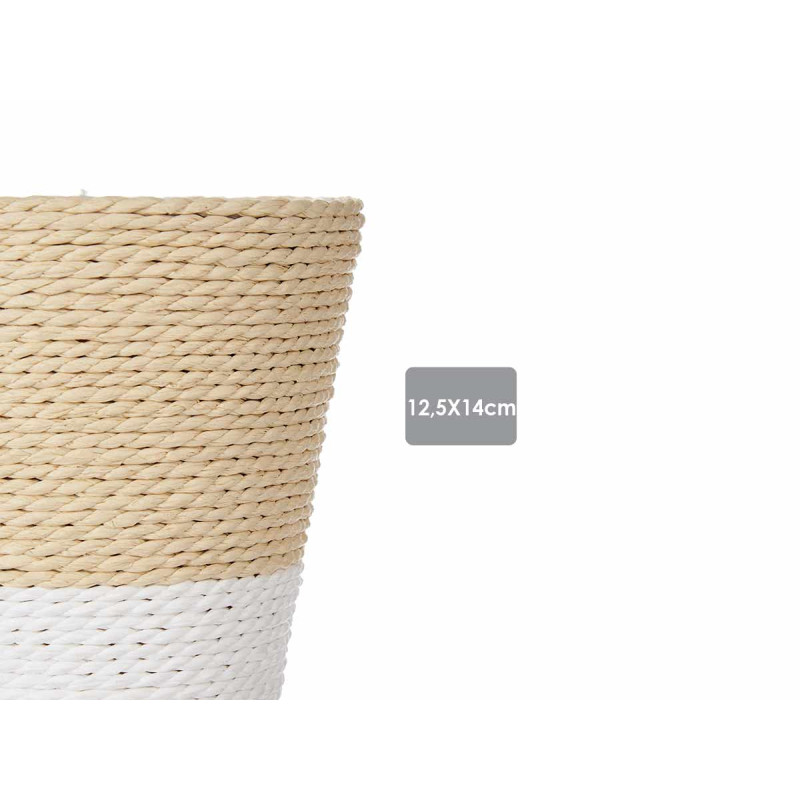 CESTA ALGHE 12,5CM BIANCO NATURALE