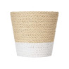 MACETERO CUERDA 12,5X12CM BLANCO NATURAL