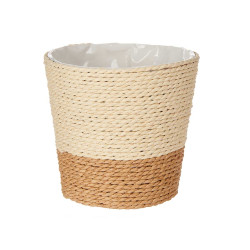 VASO CORDA 12,5CM CASTANHO NATURAL 