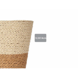 12,5X12CM NATURAL BROWN ROPE FLOWER POT 
