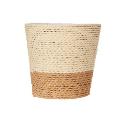 12,5X12CM NATURAL BROWN ROPE FLOWER POT 