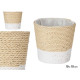POT DE FLEURS CORDE 10X10CM BLANC NATUREL 