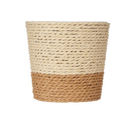 VASO CORDA 10CM CASTANHO NATURAL 