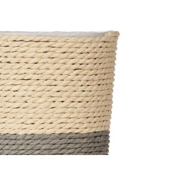 POT DE FLEURS CORDE 10X10CM GRIS NATUREL 