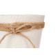 POT DE FLEURS TOILE AVEC RUBAN 12,5X12CM BLANC 
