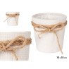 VASO TECIDO COM LAÇO 10X10CM BRANCO  