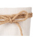 POT DE FLEURS TOILE AVEC RUBAN 10X10CM BLANC 