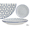 PLATO LLANO 24CM GRIEGO AZUL