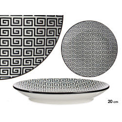 GEOMETRIC BLACK SIDE PLATE 20CM