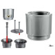 POT FLEURS PLASTIQ AVEC RESERVOIR EAU 38CM ARGENT