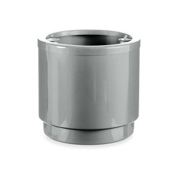 VASO PLASTICA CON RISERVA ACQUA 38CM ARGENTO