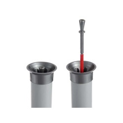 VASO PLÁSTICO COM RESERVA ÁGUA 38CM PRATA  