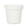 POT EN PLASTIQUE BLANC 14CM DIAM