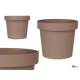 POT EN PLASTIQUE BRUN 14CM DIAM