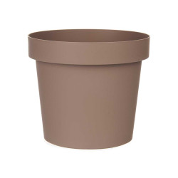 POT EN PLASTIQUE BRUN 14CM DIAM