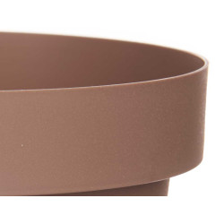 MACETA PLASTICO MARRON 14CM DIAM