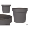 VASO PLASTICA GRIGIO 14CM DIAM