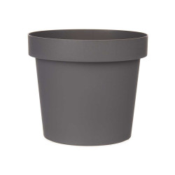 PLASTIC POT GREY 14CM DIAM