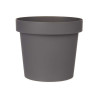 VASO PLASTICA GRIGIO 14CM DIAM