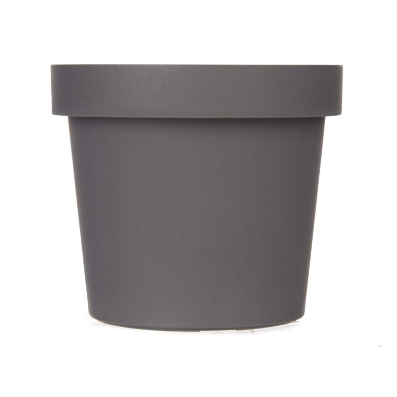 MACETA PLASTICO GRIS 14CM DIAM