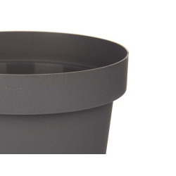 VASO PLASTICA GRIGIO 14CM DIAM