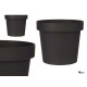 POT EN PLASTIQUE ANTHRACITE  14CM DIAM