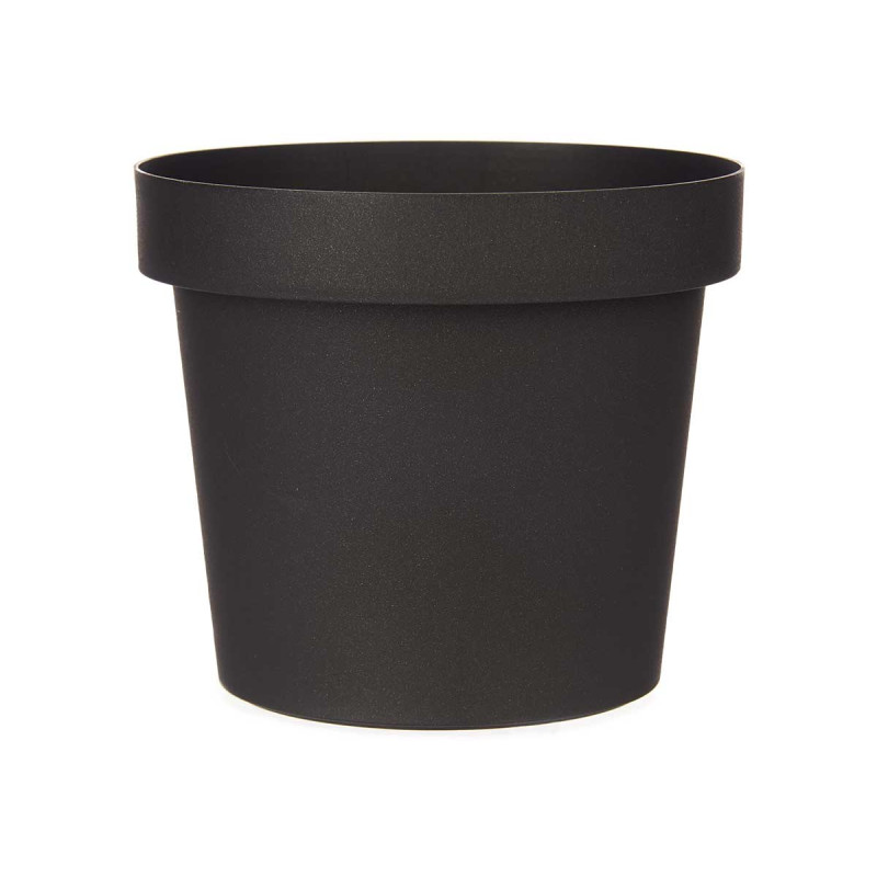 VASO PLASTICA ANTRACITE 14CM DIAM