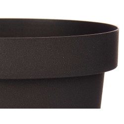 VASO PLASTICO ANTRACITE 14 CM DIAM